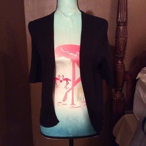 AUGUST SILK New w/ tags black cardigan size L